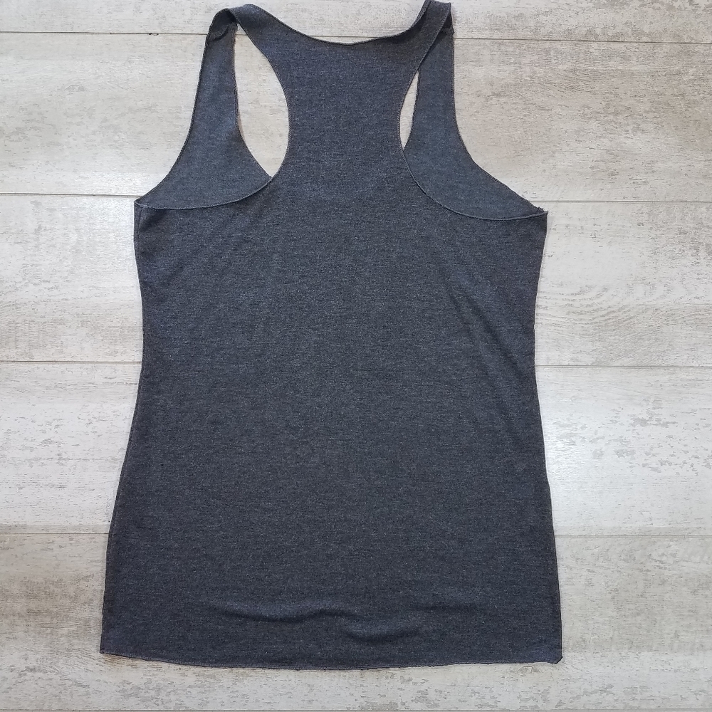 Resting Beach Face Smiley Racer Back Tank Top - Picture 2 of 3